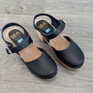 Black MIA ABBA clogs